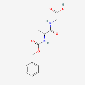 molecular formula C13H16N2O5 B1353317 (R)-2-(2-(((Benzyloxy)carbonyl)amino)propanamido)acetic acid CAS No. 34286-66-3