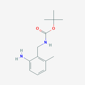 molecular formula C13H20N2O2 B13533187 tert-butylN-[(2-amino-6-methylphenyl)methyl]carbamate 