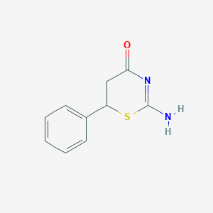 molecular formula C10H10N2OS B13533196 2-Amino-6-phenyl-5,6-dihydro-1,3-thiazin-4-one 