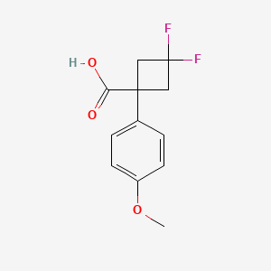 3,3-Difluoro-1-(4-methoxyphenyl)cyclobutane-1-carboxylic acid