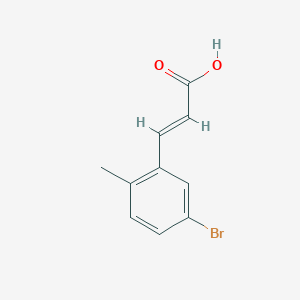 molecular formula C10H9BrO2 B13533261 5-Bromo-2-methylcinnamic acid 