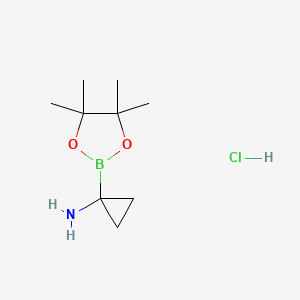 1-(Tetramethyl-1,3,2-dioxaborolan-2-yl)cyclopropan-1-amine hydrochloride