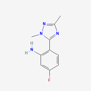 2-(1,3-Dimethyl-1h-1,2,4-triazol-5-yl)-5-fluoroaniline