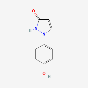 molecular formula C9H8N2O2 B13533303 1-(4-hydroxyphenyl)-1H-pyrazol-3-ol 