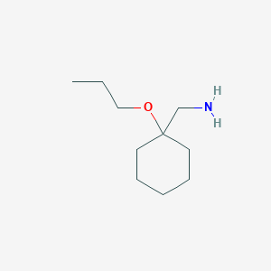 molecular formula C10H21NO B13533306 (1-Propoxycyclohexyl)methanamine 