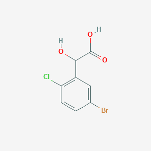 molecular formula C8H6BrClO3 B13533321 5-Bromo-2-chloromandelic acid 