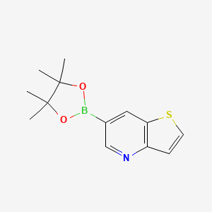 molecular formula C13H16BNO2S B13533332 6-(Tetramethyl-1,3,2-dioxaborolan-2-yl)thieno[3,2-b]pyridine 