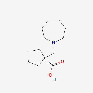 molecular formula C13H23NO2 B13533336 1-(Azepan-1-ylmethyl)cyclopentane-1-carboxylic acid 