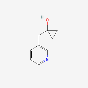 molecular formula C9H11NO B13533350 1-[(Pyridin-3-yl)methyl]cyclopropan-1-ol 