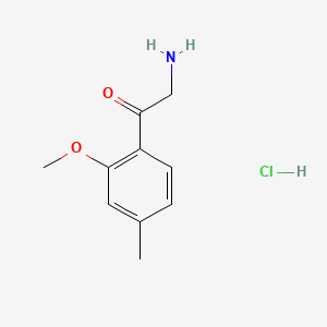 molecular formula C10H14ClNO2 B13533356 2-Amino-1-(2-methoxy-4-methylphenyl)ethan-1-one hydrochloride 