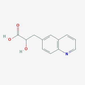 molecular formula C12H11NO3 B13533361 2-Hydroxy-3-(6-quinolyl)propanoic Acid 