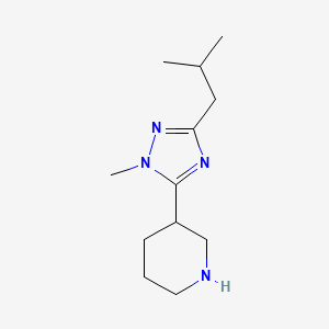 3-(3-Isobutyl-1-methyl-1h-1,2,4-triazol-5-yl)piperidine