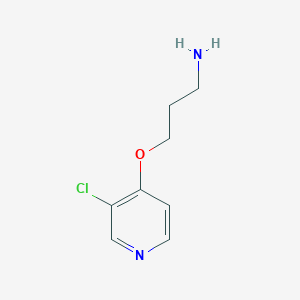 molecular formula C8H11ClN2O B13533386 3-((3-Chloropyridin-4-yl)oxy)propan-1-amine 