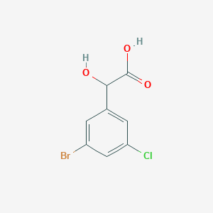 molecular formula C8H6BrClO3 B13533401 3-Bromo-5-chloromandelic acid 