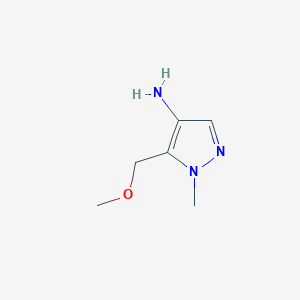 molecular formula C6H11N3O B13533404 5-(methoxymethyl)-1-methyl-1H-pyrazol-4-amine 