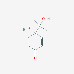 molecular formula C9H14O3 B13533407 4-Hydroxy-4-(2-hydroxypropan-2-yl)cyclohex-2-en-1-one 