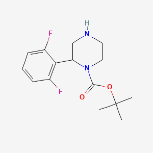 molecular formula C15H20F2N2O2 B13533434 Tert-butyl 2-(2,6-difluorophenyl)piperazine-1-carboxylate 