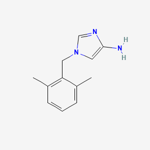 molecular formula C12H15N3 B13533453 1-[(2,6-dimethylphenyl)methyl]-1H-imidazol-4-amine 