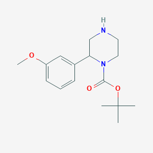 molecular formula C16H24N2O3 B13533454 Tert-butyl 2-(3-methoxyphenyl)piperazine-1-carboxylate 