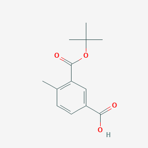 molecular formula C13H16O4 B13533507 3-(tert-Butoxycarbonyl)-4-methylbenzoic acid CAS No. 1202551-77-6