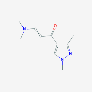 molecular formula C10H15N3O B1353353 3-(Dimethylamino)-1-(1,3-dimethylpyrazol-4-yl)prop-2-en-1-one 