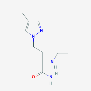 2-(Ethylamino)-2-methyl-4-(4-methyl-1h-pyrazol-1-yl)butanamide