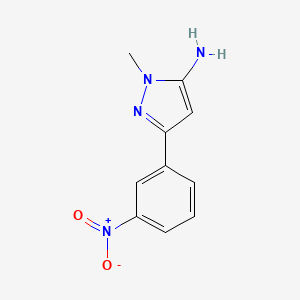 molecular formula C10H10N4O2 B13533578 1-Methyl-3-(3-nitrophenyl)-1h-pyrazol-5-amine 