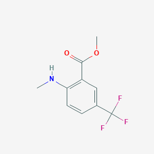 molecular formula C10H10F3NO2 B13533595 N-methyl-5-trifluoromethylanthranilic methyl ester 