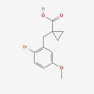 1-(2-Bromo-5-methoxybenzyl)cyclopropane-1-carboxylic acid