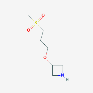 molecular formula C7H15NO3S B13533610 3-(3-(Methylsulfonyl)propoxy)azetidine 