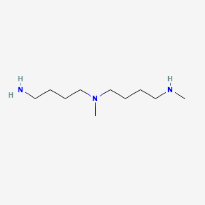 molecular formula C10H25N3 B13533615 {4-[(4-Aminobutyl)(methyl)amino]butyl}(methyl)amine 