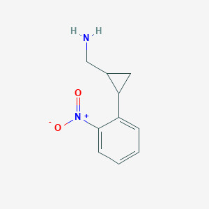 molecular formula C10H12N2O2 B13533634 (2-(2-Nitrophenyl)cyclopropyl)methanamine 