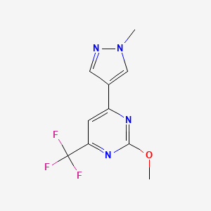 molecular formula C10H9F3N4O B1353364 2-methoxy-4-(1-methyl-1H-pyrazol-4-yl)-6-(trifluoromethyl)pyrimidine CAS No. 1001519-12-5