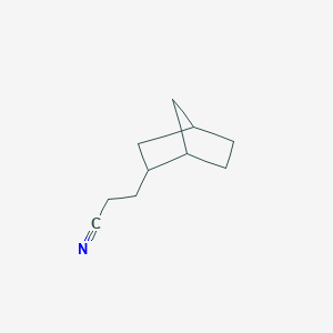 molecular formula C10H15N B13533648 3-{Bicyclo[2.2.1]heptan-2-yl}propanenitrile 