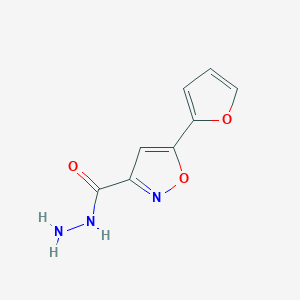 molecular formula C8H7N3O3 B1353365 5-(2-Furyl)isoxazole-3-carbohydrazide CAS No. 90110-76-2