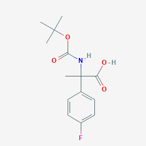 2-((tert-Butoxycarbonyl)amino)-2-(4-fluorophenyl)propanoic acid