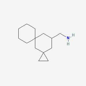 molecular formula C14H25N B13533675 Dispiro[2.1.5^{5}.3^{3}]tridecan-12-ylmethanamine 