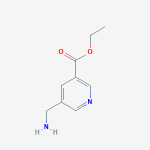 molecular formula C9H12N2O2 B13533678 Ethyl 5-(aminomethyl)nicotinate 