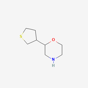 molecular formula C8H15NOS B13533696 2-(Thiolan-3-yl)morpholine 