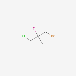 molecular formula C4H7BrClF B13533704 1-Bromo-3-chloro-2-fluoro-2-methylpropane 