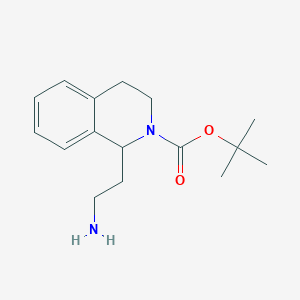 molecular formula C16H24N2O2 B13533710 Tert-butyl 1-(2-aminoethyl)-1,2,3,4-tetrahydroisoquinoline-2-carboxylate 