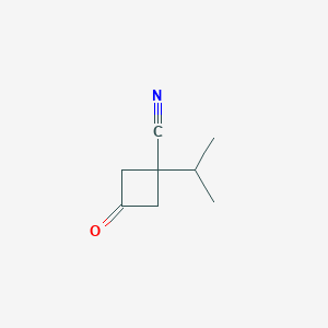 molecular formula C8H11NO B13533715 1-Isopropyl-3-oxocyclobutane-1-carbonitrile 