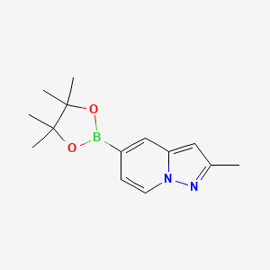 molecular formula C14H19BN2O2 B13533716 2-Methyl-5-(tetramethyl-1,3,2-dioxaborolan-2-yl)pyrazolo[1,5-a]pyridine 