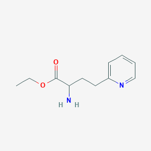 molecular formula C11H16N2O2 B13533736 Ethyl 2-amino-4-(pyridin-2-yl)butanoate 