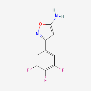 molecular formula C9H5F3N2O B13533758 3-(3,4,5-Trifluorophenyl)isoxazol-5-amine 