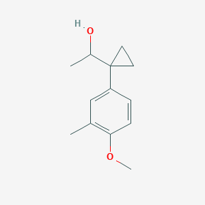 1-[1-(4-Methoxy-3-methylphenyl)cyclopropyl]ethan-1-ol