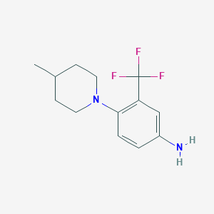 molecular formula C13H17F3N2 B1353378 4-(4-Methylpiperidin-1-yl)-3-(trifluoromethyl)aniline CAS No. 923203-36-5