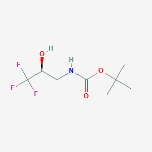 molecular formula C8H14F3NO3 B13533787 (S)-1-Boc-amino-2-hydroxy-3,3,3-trifluoropropane 