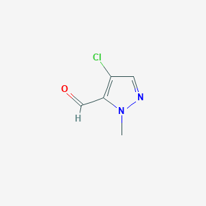 molecular formula C5H5ClN2O B1353379 4-chloro-1-methyl-1H-pyrazole-5-carbaldehyde CAS No. 902837-61-0