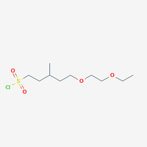 molecular formula C10H21ClO4S B13533810 5-(2-Ethoxyethoxy)-3-methylpentane-1-sulfonyl chloride 